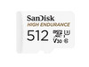 SanDisk 512GB High Endurance Video microSDXC Card with Adapter for Dash Cam and
