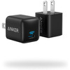 ANKER NANO CHARGER(2 PACK), 20W PIQ 3.0, POWERPORT III USB-C CHARGER - BLACK