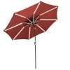 APLUSCHOICE 10FT SOLAR POWER LED PATIO UMBRELLA MARKET PARASOL CAFE - TERRA RED