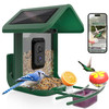 ONLYFLY BIRD FEEDER WITH CAMERA SOLAR POWERED SMART BIRDFEEDERS - GREEN