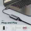 QGEEM USB C TO ETHERNET ADAPTER UCR01 - GRAY