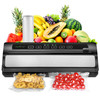 NUTRICHEF VACUUM SEALER VACUUM AIR SEALING SYSTEM FOOD PRESERVATION - BLACK