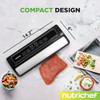 NUTRICHEF VACUUM SEALER VACUUM AIR SEALING SYSTEM FOOD PRESERVATION - BLACK