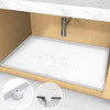 AECHY UNDER SINK LINER, 28" X 22", WITH UNIQUE DRAIN HOLE DESIGN - WHITE