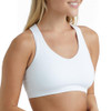 09003 Hanes Women's Sport Performance Seamless Racerback Bra, Size S, True White New
