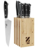 DASH ZAKARIAN BY DASH GERMAN STEEL KITCHEN KNIFE SET 11-PIECE SET - BLACK