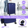 ANYZIP LUGGAGE PC ABS HARDSIDE LIGHTWEIGHT SUITCASE WITH 4 UNIVERSAL WHEELS