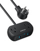 ANKER USB SMALL POWER STRIP 2 OUTLETS AND 2 USB CHARGER 10FT 4941681 - BLACK