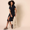 AMAZON ESSENTIALS WOMEN'S RELAXED FIT BUTTON FRONT BELTED SHIRT DRESS M - BLACK New