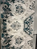 KATHY IRELAND HOME FLANNEL PRINTED AREA RUG 8FT BY 10FT - BLUE IVORY