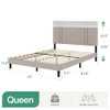 Novilla QUEEN BED FRAME WITH HEADBOARD BED FRAME QUEEN SIZE NO BOX SPRING NEEDED
