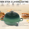 COOKNEXA ENAMELED CAST IRON BREAD OVEN, DUTCH OVEN + LID, 10" - GREEN