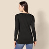 AMAZON ESSENTIALS WOMEN'S LONG SLEEVE V-NECK TUNIC SWEATER - SIZE: S - BLACK