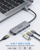 QGEEM USB C HUB, QGEEM 4-IN-1 USB C TO HDMI ADAPTER - GRAY