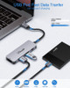 QGEEM USB C HUB, QGEEM 4-IN-1 USB C TO HDMI ADAPTER - GRAY