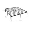 AMAZON BASICS STURDY HEAVY-DUTY NON-SLIP PLATFORM BED FRAME 18 INCH KING - BLACK