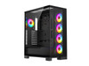 DIYPC  Vanguard-F2-Pro Black Dual USB3.0 and Type C Tempered Glass ATX Full
