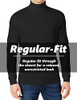 J/MTUN-20BK GALAXY BY HARVIC MEN'S LONG SLEEVE TURTLE NECK T-SHIRT - BLACK - XL