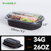 YANGRUI TAKE OUT CONTAINERS SHRINK WRAP 45 PACK 26 OZ REUSABLE MACHINE WASHABLE New