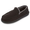 FLOOPI MEN’S CLASSIC MICROSUEDE MOCCASIN SLIPPER SIZE 11-12 - MEN L - BLACK New