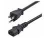 StarTech 8ft 2.4m Computer Power Cord NEMA 5-15P to IEC 60320 C13 AC Power Cable