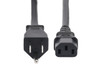 StarTech 8ft 2.4m Computer Power Cord NEMA 5-15P to IEC 60320 C13 AC Power Cable