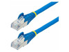 StarTech 6in CAT6a Ethernet Cable - Blue - Low Smoke Zero Halogen (LSZH) - 10GbE