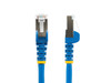 StarTech 6in CAT6a Ethernet Cable - Blue - Low Smoke Zero Halogen (LSZH) - 10GbE