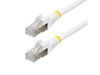 StarTech 6in CAT6a Ethernet Cable - White - Low Smoke Zero Halogen (LSZH) -