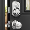 TEEHO TE001K Keyless Entry Lock with Handle, Smart Auto-Locking - Satin Nickel