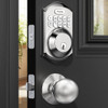 TEEHO TE001K Keyless Entry Lock with Handle, Smart Auto-Locking - Satin Nickel