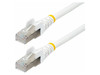 StarTech 1ft CAT6a Ethernet Cable - White - Low Smoke Zero Halogen (LSZH) -
