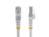 StarTech 1ft CAT6a Ethernet Cable - White - Low Smoke Zero Halogen (LSZH) -