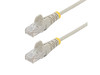 StarTech 15ft Gray Slim CAT6 Ethernet Cable, Snagless RJ45, LSZH, 28AWG Pure