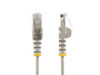 StarTech 15ft Gray Slim CAT6 Ethernet Cable, Snagless RJ45, LSZH, 28AWG Pure