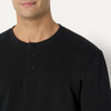 AMAZON ESSENTIALS MEN'S RELAXED-FIT LONG SLEEVE HENLEY BLACK SIZE SMALL New
