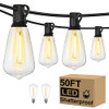Brightever 50FT Outdoor String Lights Waterproof, 2700K Bright LED Patio Lights