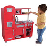 KidKraft Red Vintage Wooden Play Kitchen Stainless Steel-Look Trim Play Phone