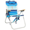 TOMMY BAHAMA HI-BOY 17" SEAT HEIGHT 4-POSITION LACE-UP FOLDING BEACH - STRIPE