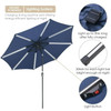 YESCOM 9FT SOLAR POWERED PATIO UMBRELLA WITH TILT AND CRANK - BLUE