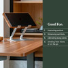 BRANCH ADJUSTABLE LAPTOP STAND PORTABLE WOODEN LAPTOP RISER CUSTOMIZABLE WALNUT