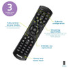 PHILIPS 3-DEVICE UNIVERSAL REMOTE CONTROL - BLACK
