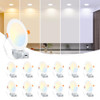 BESLOWE 12 PACKS 6" 5CCT LED RECESSED CEILING LIGHTS ULTRA-THIN, 12W 150W Eqv