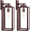 GENERIC LARGE OUTDOOR WALL LIGHT FIXTURES 2-PACK 6"L X 5.3"W X 15.25"H - BRONZE