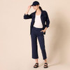 AMAZON ESSENTIALS WOMEN'S HIGH-RISE WIDE LEG KHAKI PANT SIZE: 8 COLOR: NAVY
