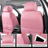 MIROZO CAR SEAT COVERS FULL SET,UNIVERSAL SEAT COVERS FULL COVERAGE - PINK