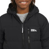 EDDIE BAUER BOYS CLASSIC HEAVYWEIGHT FUR LINED HOODED JACKET MEDIUM - BLACK New