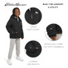 EDDIE BAUER BOYS CLASSIC HEAVYWEIGHT FUR LINED HOODED JACKET MEDIUM - BLACK New