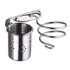 DUSAHDSG 2 INSTALLATION METHODS HAIRDRYER SPIRAL HOLDER RACK BATHROOM - SILVER