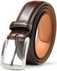 CARLO FELLINI BELTS FOR MEN 100% COW LEATHER SIZE 38/44 MAHOGANY